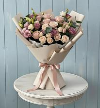 Букет цветов из:  Розы и Лизиантусы #REPLACE_PRED# Павловка Башкортостан