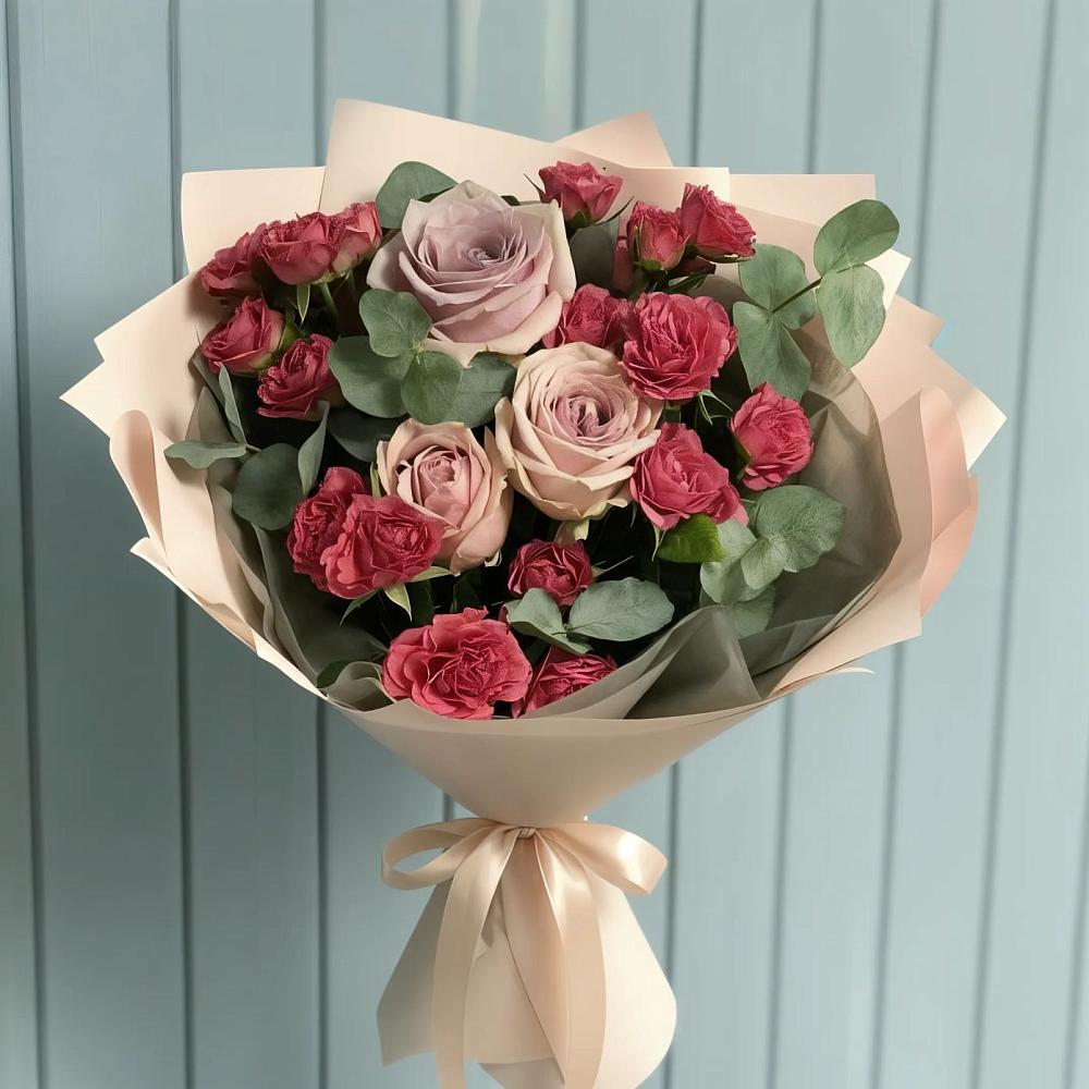 Букет цветов из: Гвоздики и Розы в Павловка Башкортостан