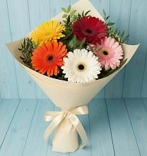 Букет цветов из:  Герберы в Павловка Башкортостан