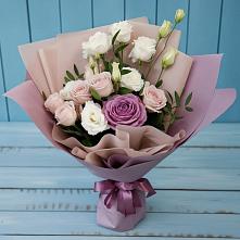 Букет цветов из:  Розы и Лизиантусы в Павловка Башкортостан
