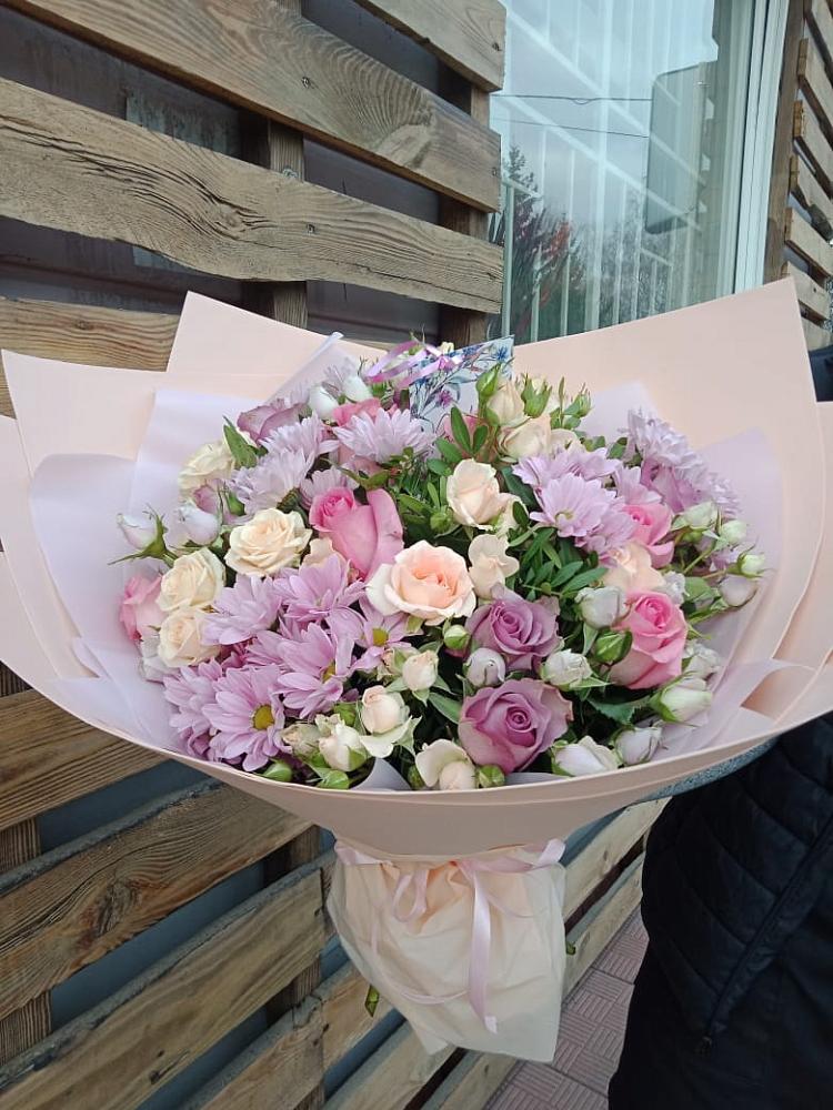 Букет цветов из: Розы и Хризантемы в Павловка Башкортостан