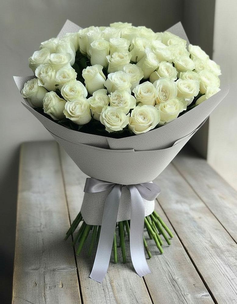 Букет 35 Белых роз в Павловка Башкортостан