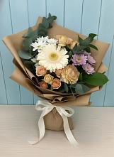 Букет цветов из:  Герберы и Хризантемы в Павловка Башкортостан