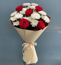 Букет цветов из:  Розы и Хризантемы #REPLACE_PRED# Павловка Башкортостан