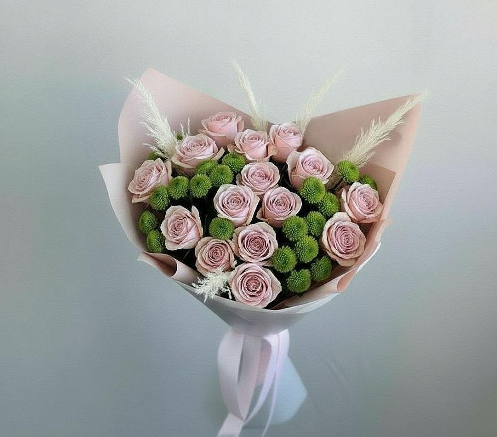 Букет цветов из: Розы и Хризантемы в Павловка Башкортостан