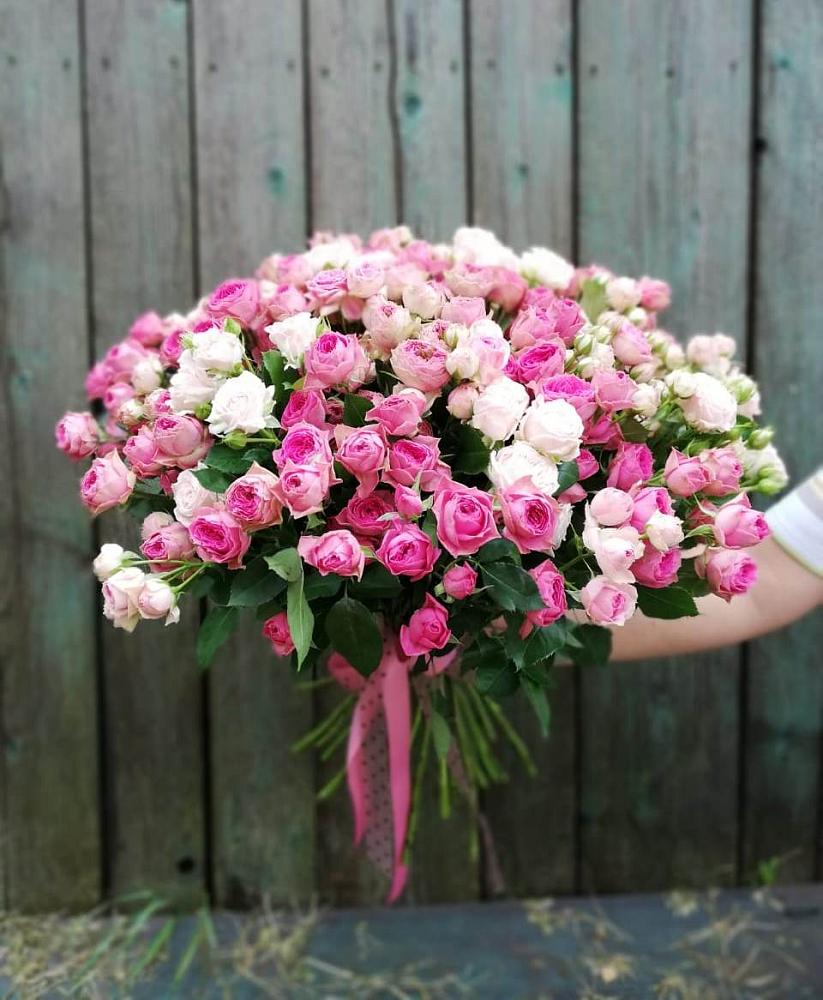 Букет Розовые кустовые розы Натали и Лав Лидия в Павловка Башкортостан