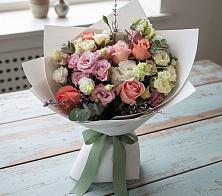 Букет цветов из:  Розы, Лизиантусы и Гвоздики #REPLACE_PRED# Павловка Башкортостан