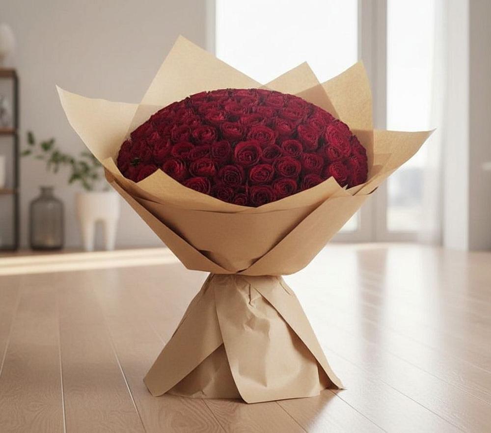 Букет 101 Красная роза в Павловка Башкортостан