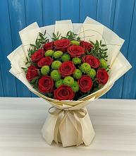 Букет цветов из:  Розы и Хризантемы в Павловка Башкортостан