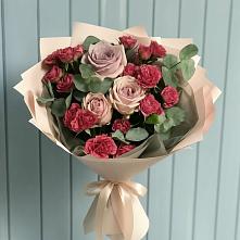 Букет цветов из:  Гвоздики и Розы в Павловка Башкортостан