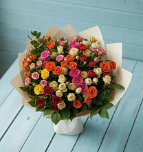 Букет Микс из разноцветных кустовых роз #REPLACE_PRED# Павловка Башкортостан